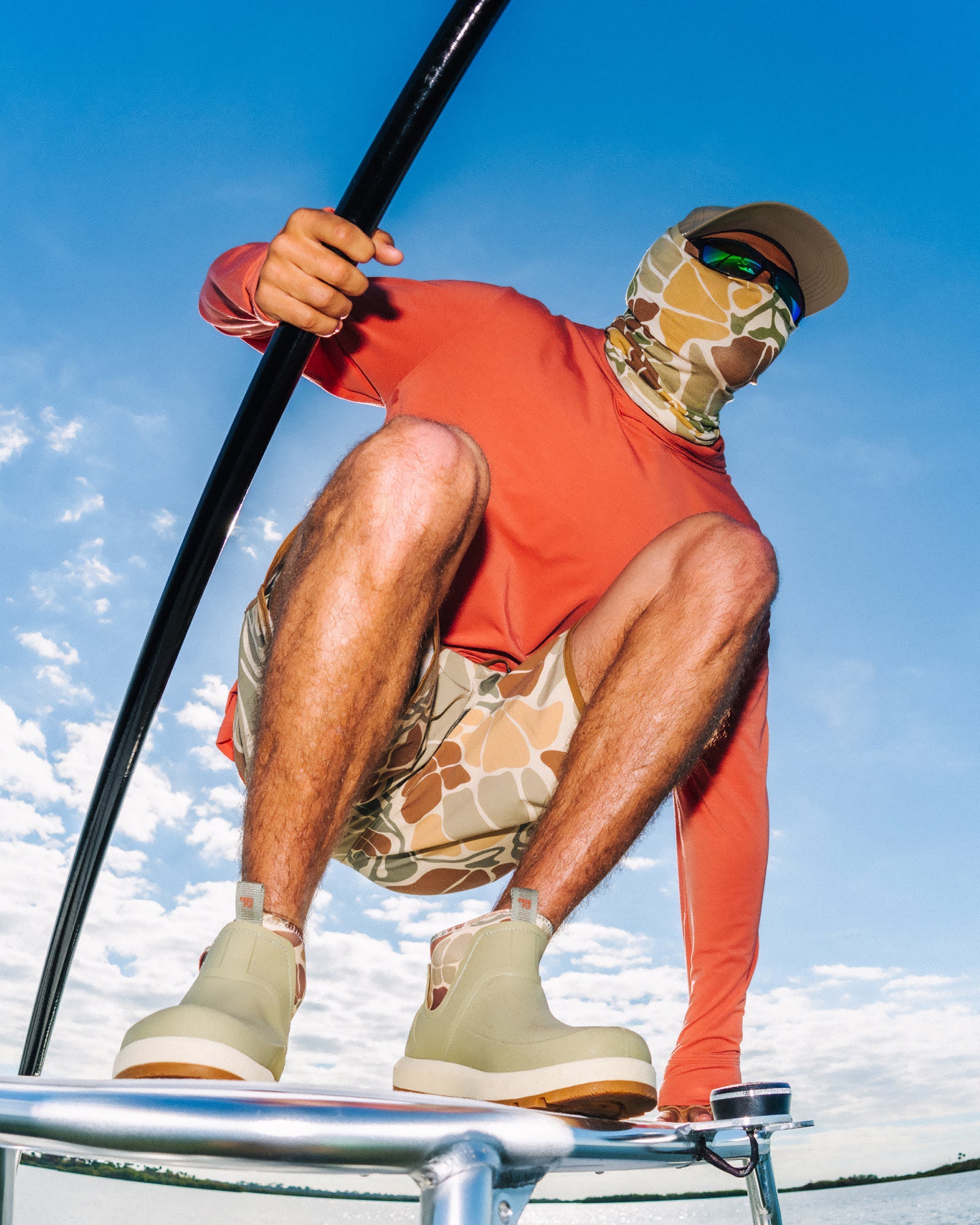 Alternative view of Bamboo Lightweight Sun Mask - Floral Camo